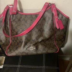 Coach Brown and Pink Women's Bag